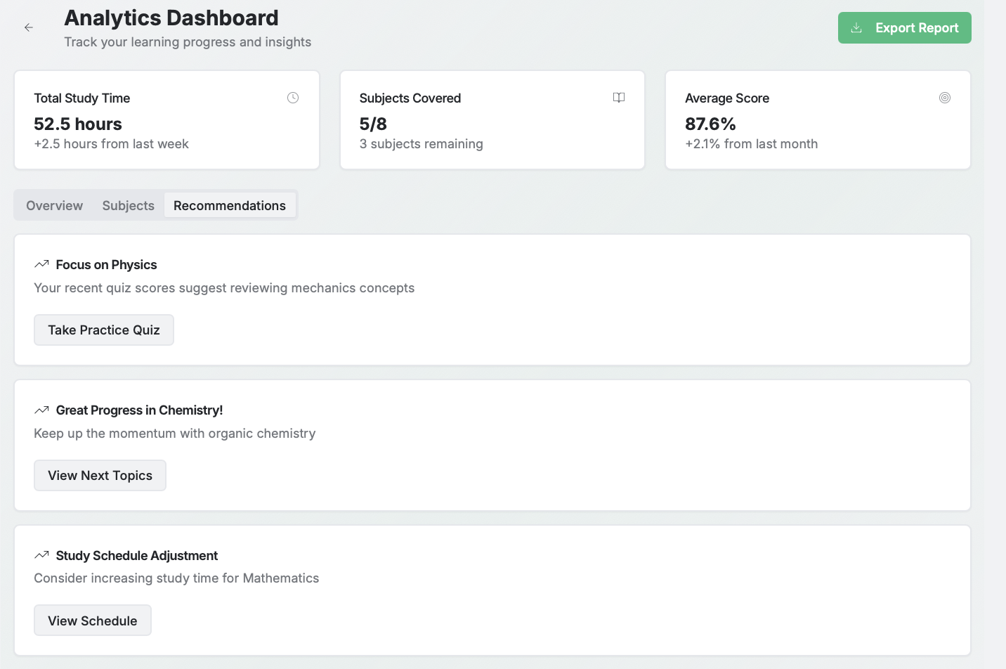 Interactive Course Content